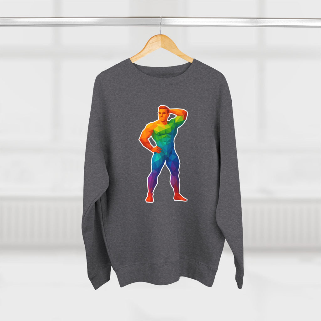 Geometric Pride Hunk - Unisex Crewneck Sweatshirt