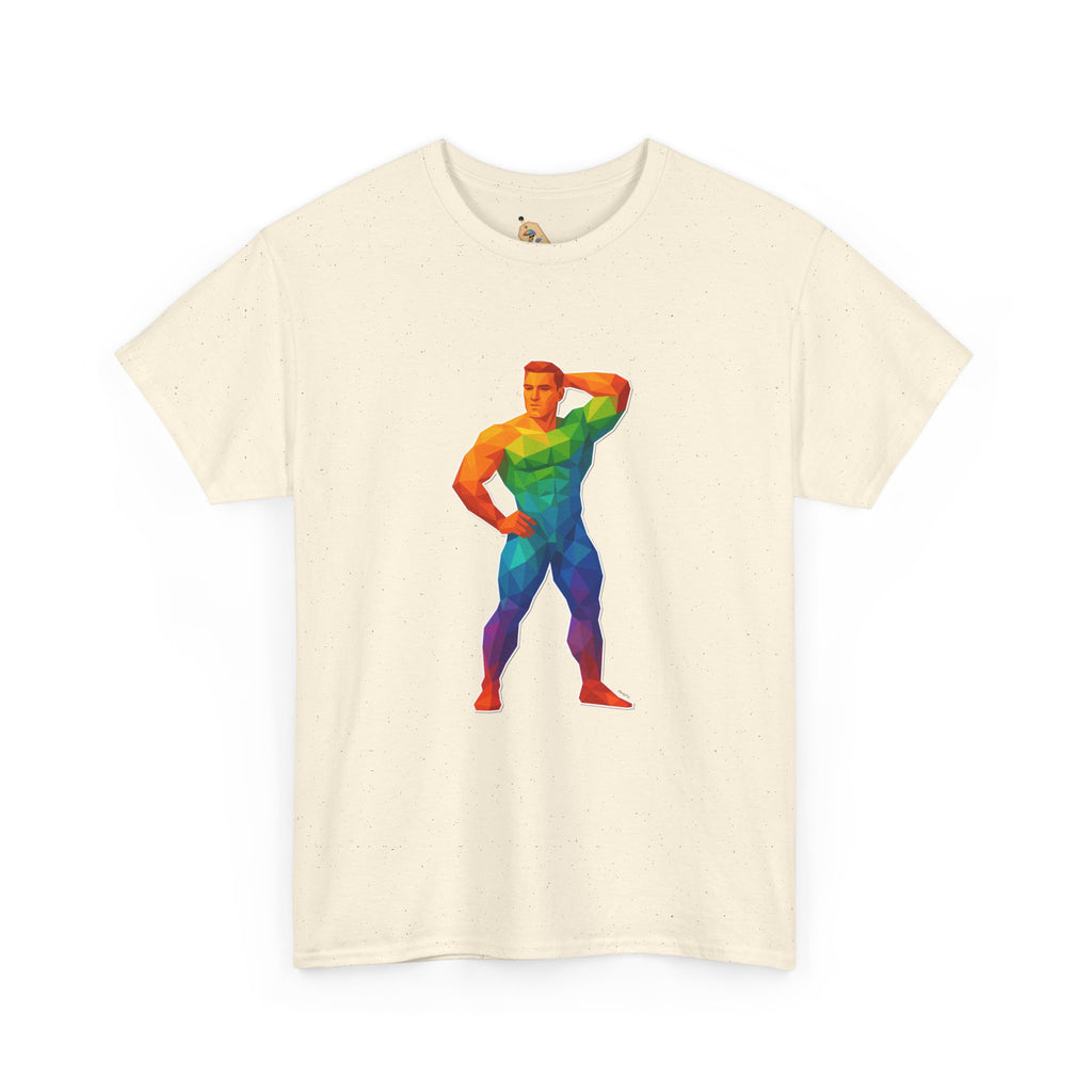 Geometric Pride Hunk - Unisex Heavy Cotton Shirt